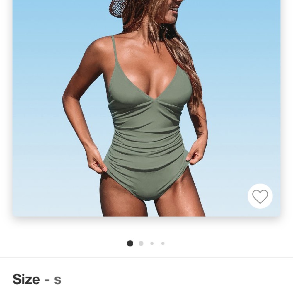 Army green Cupshe swimsuit, size Medium